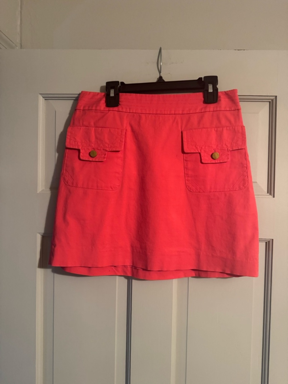 Tory Burch pink Mini Skirt with Front Flap Pockets